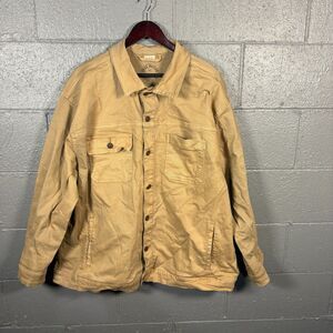 True Nation Men’s 2XL Tan Canvas Chore Jacket Workwear Utility Coat